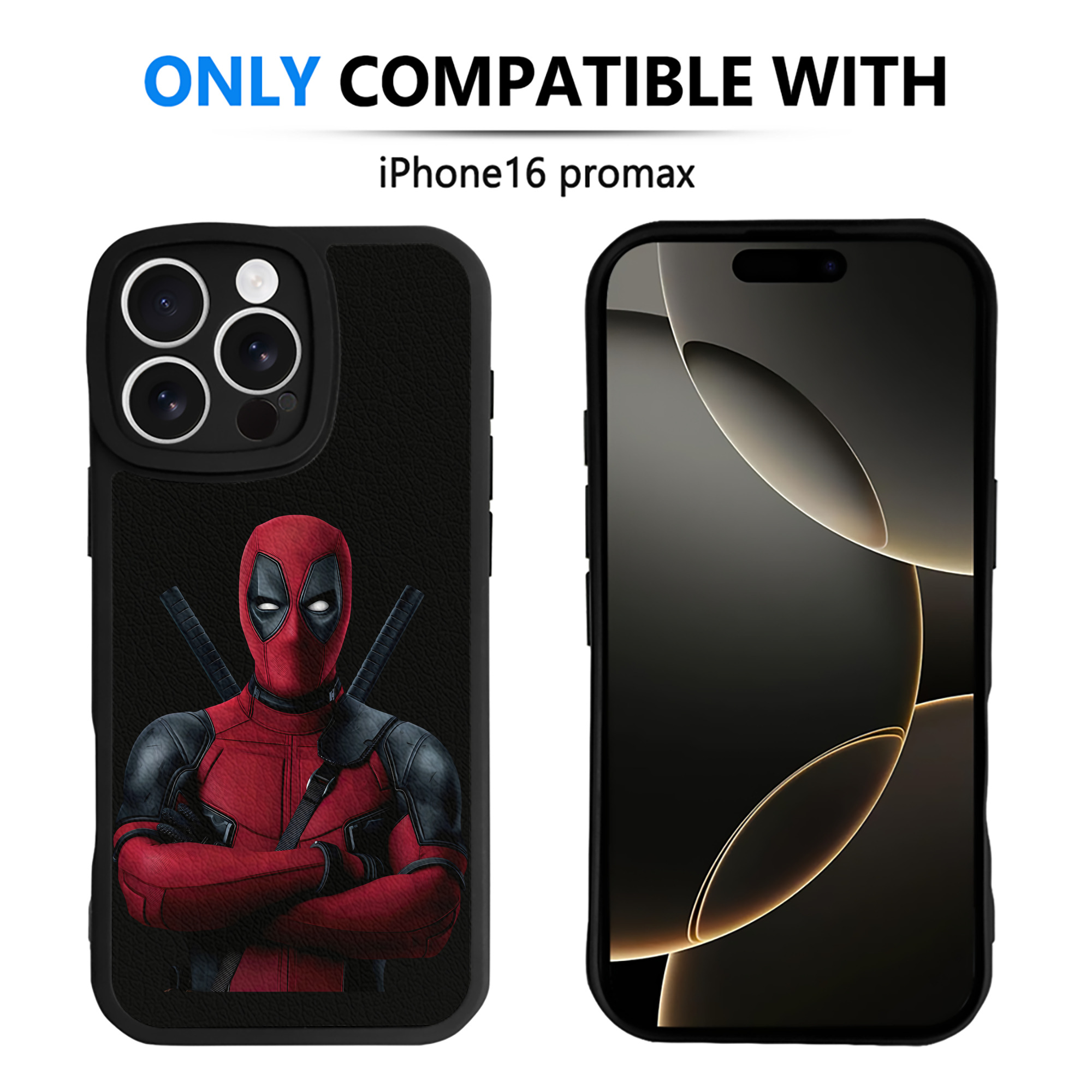 （画像用） Deadpool デッドプール 【iPhone 16シリーズ対応】シリコンスマホケース（レザー調） 材質：シリコン
